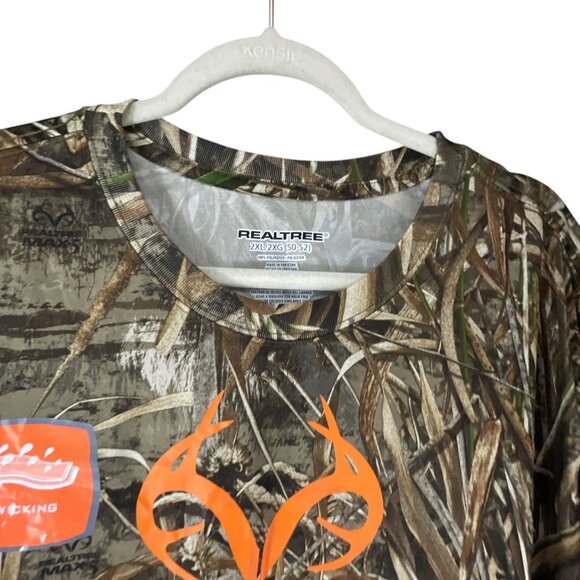 Realtree Max-5 Men's Camouflage Hunting T-Shirt 2XL Outdoor Gorpcore Oversized - Picture 4 of 8